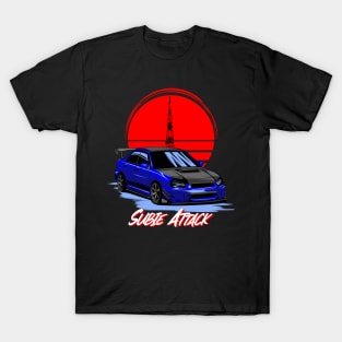 Subaru WRX Blue Attack 2nd Generation T-Shirt
